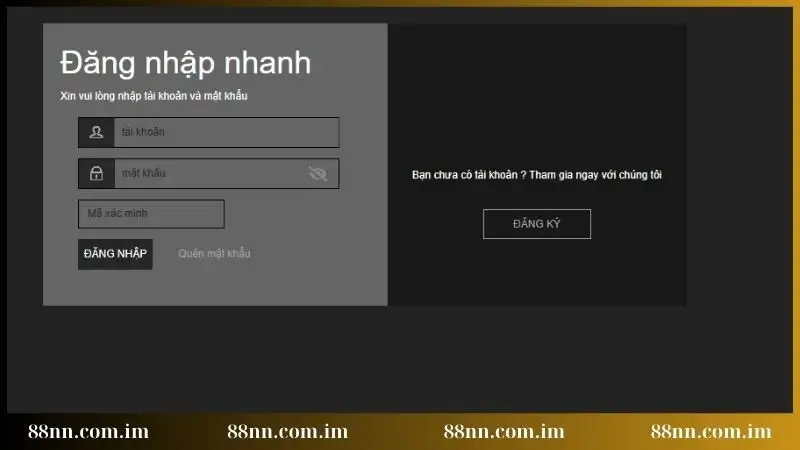 Hoàn tất thao tác đăng nhập trước khi rút tiền